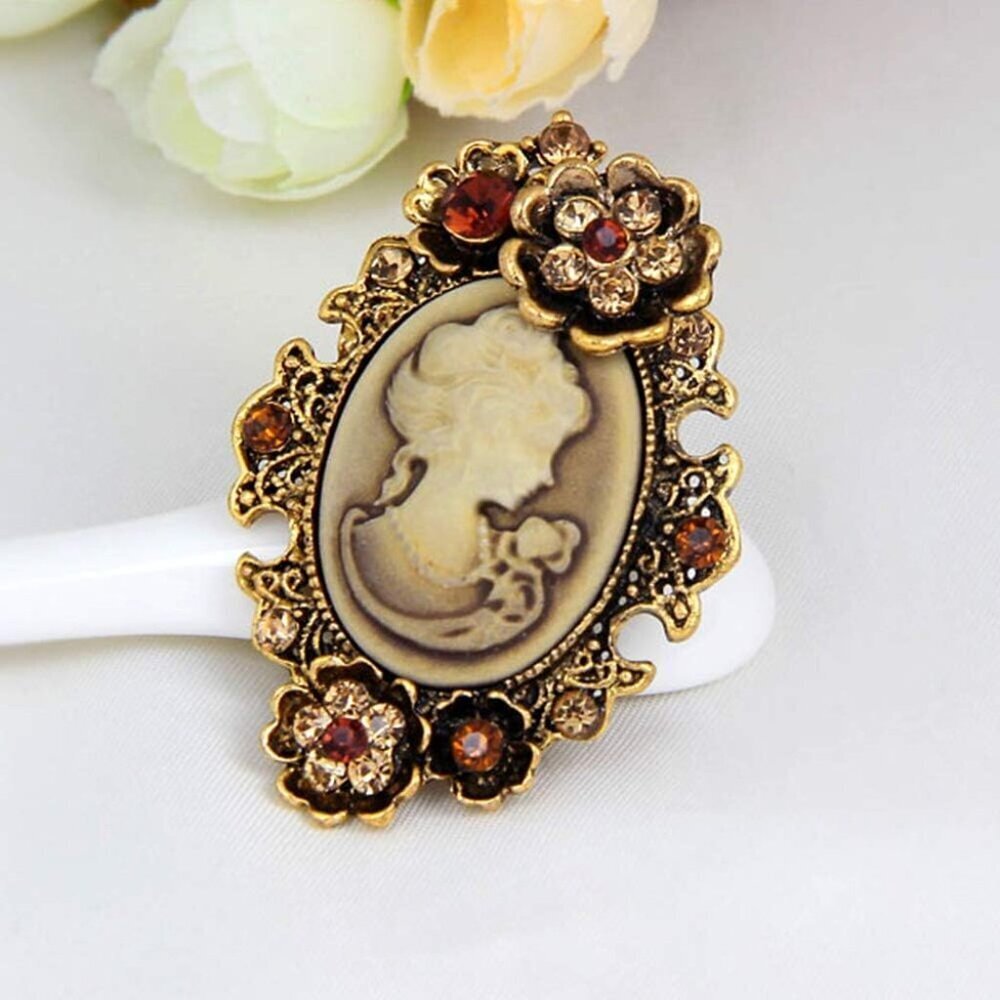 4Pcs Brooch Lot with Large Big Size Rhinestone Crystal Fashion Jewelry - Picture 3 of 9